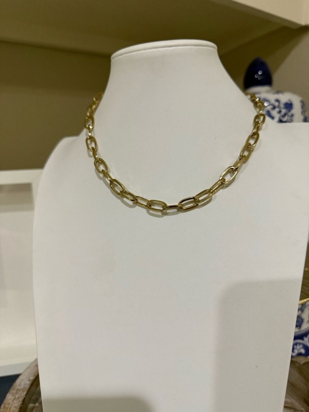 Set of 2 Separate Gold Tone Paperclip Chain Necklaces - Picture 7 of 14